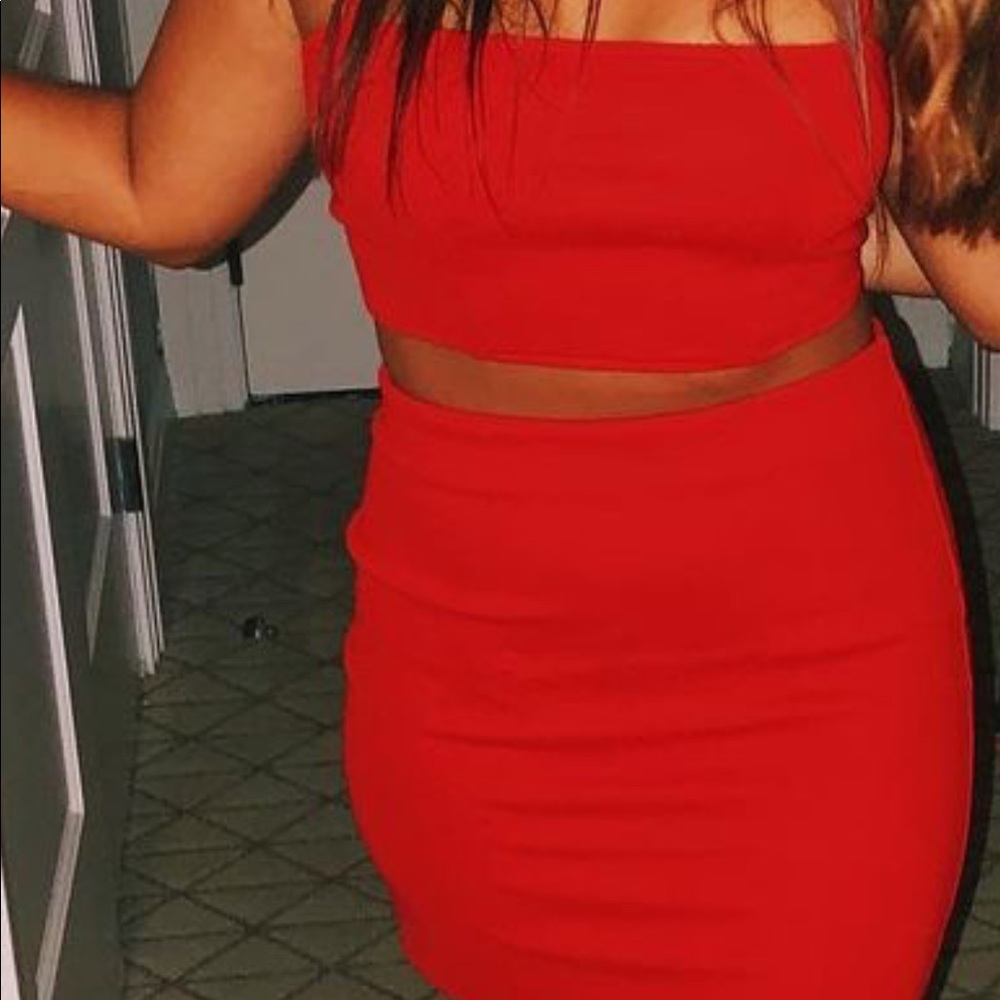 Red superdown 2 piece
